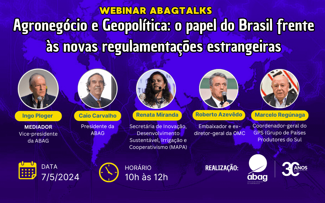 Webinar discute papel do Brasil frente às novas regulamentação internacionais